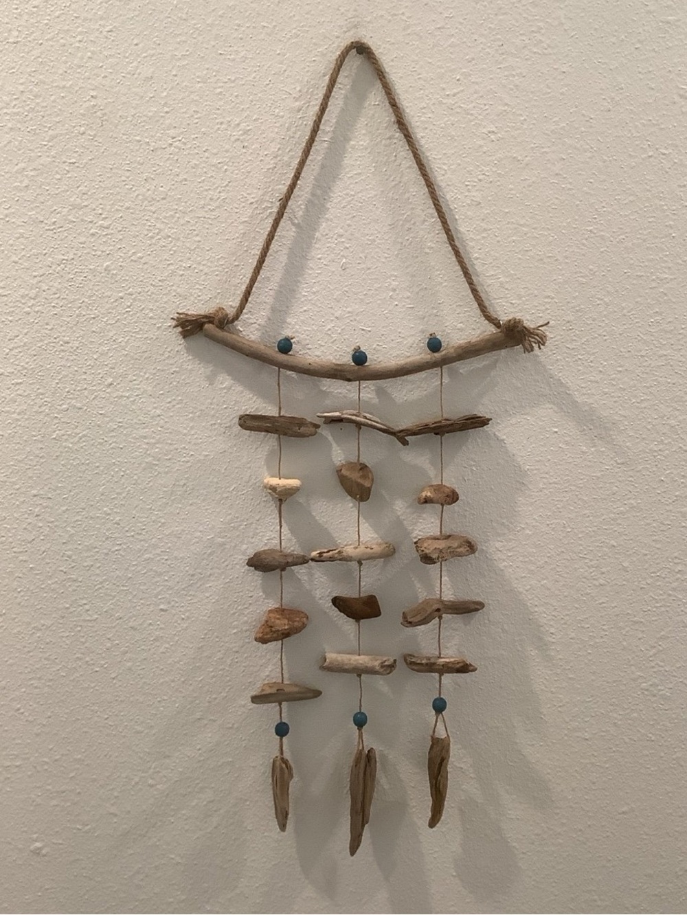 Driftwood Art, Driftwood Beaded Mobile, Driftwood Mobile, Coastal Decor - Picture 2 of 7